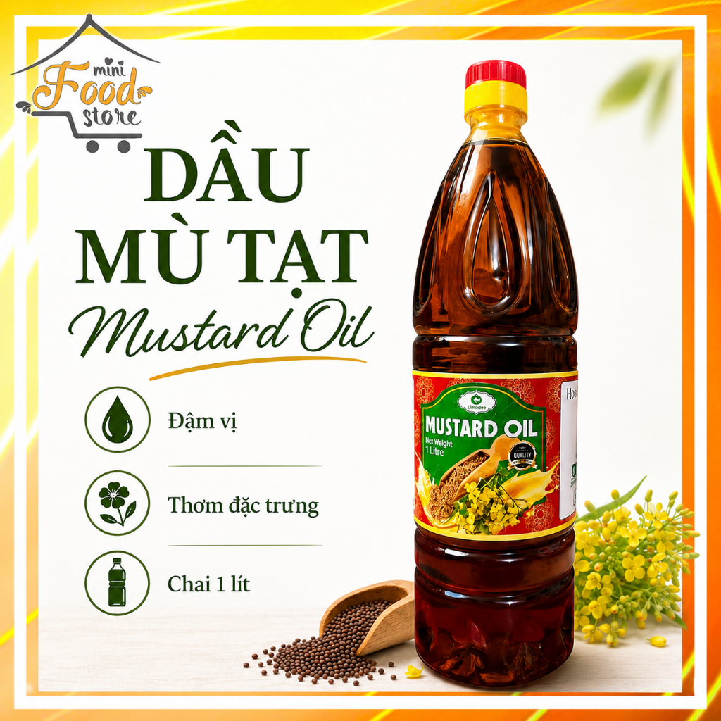 Dầu Mù Tạt (Mustard Oil) 500ml [Mini Food]