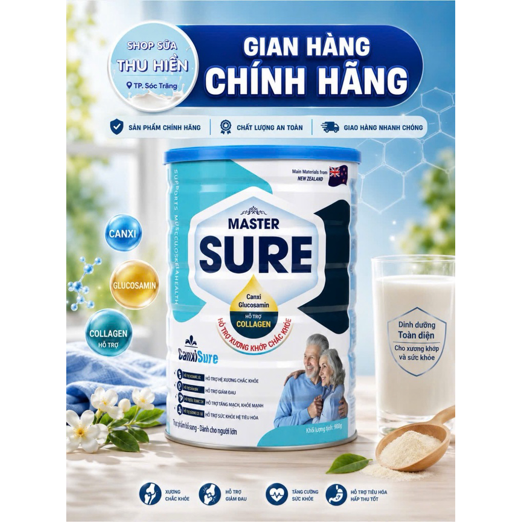 Sữa bột Master Sure CanxiSure lon 900g