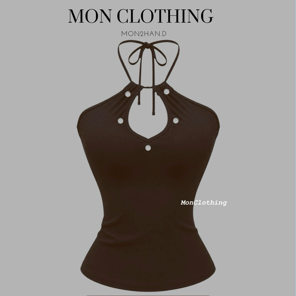 ÁO YẾM NÂU CUSTOM STYLE Y2K - MON CLOTHING