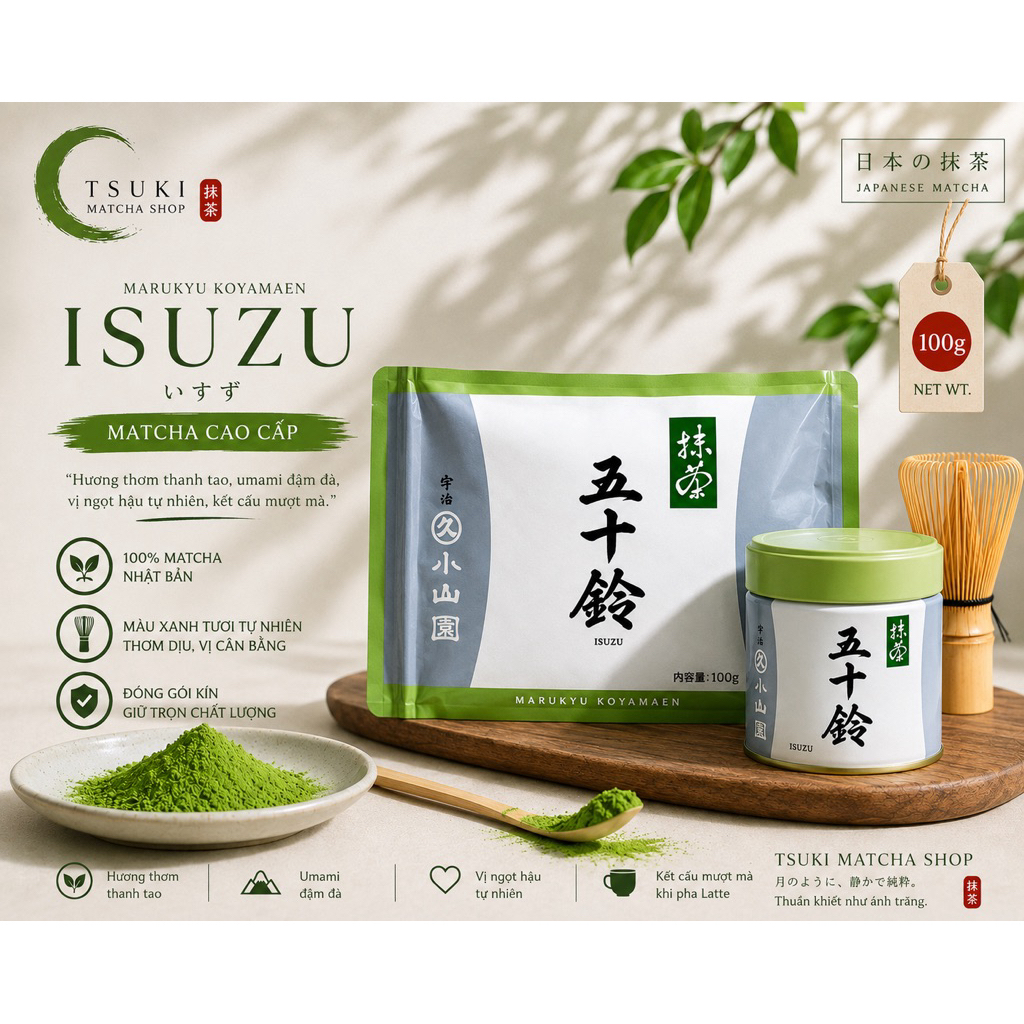 Matcha Isuzu Marukyu Koyamaen Nhật Bản – Cao Cấp 100g -Uji Kyoto