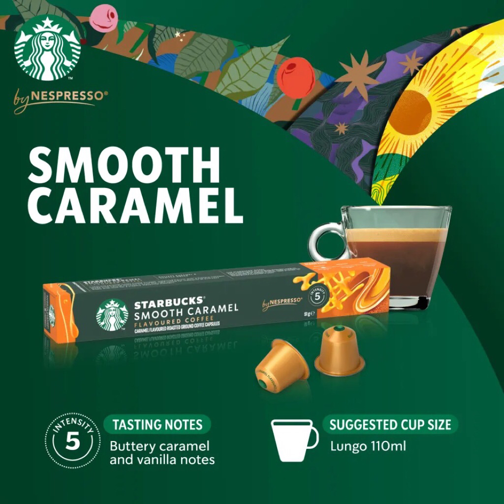 (Dành cho máy Nespresso) - Cafe viên nén Nespresso Starbucks hộp 10 viên vị Smoothy Caramel