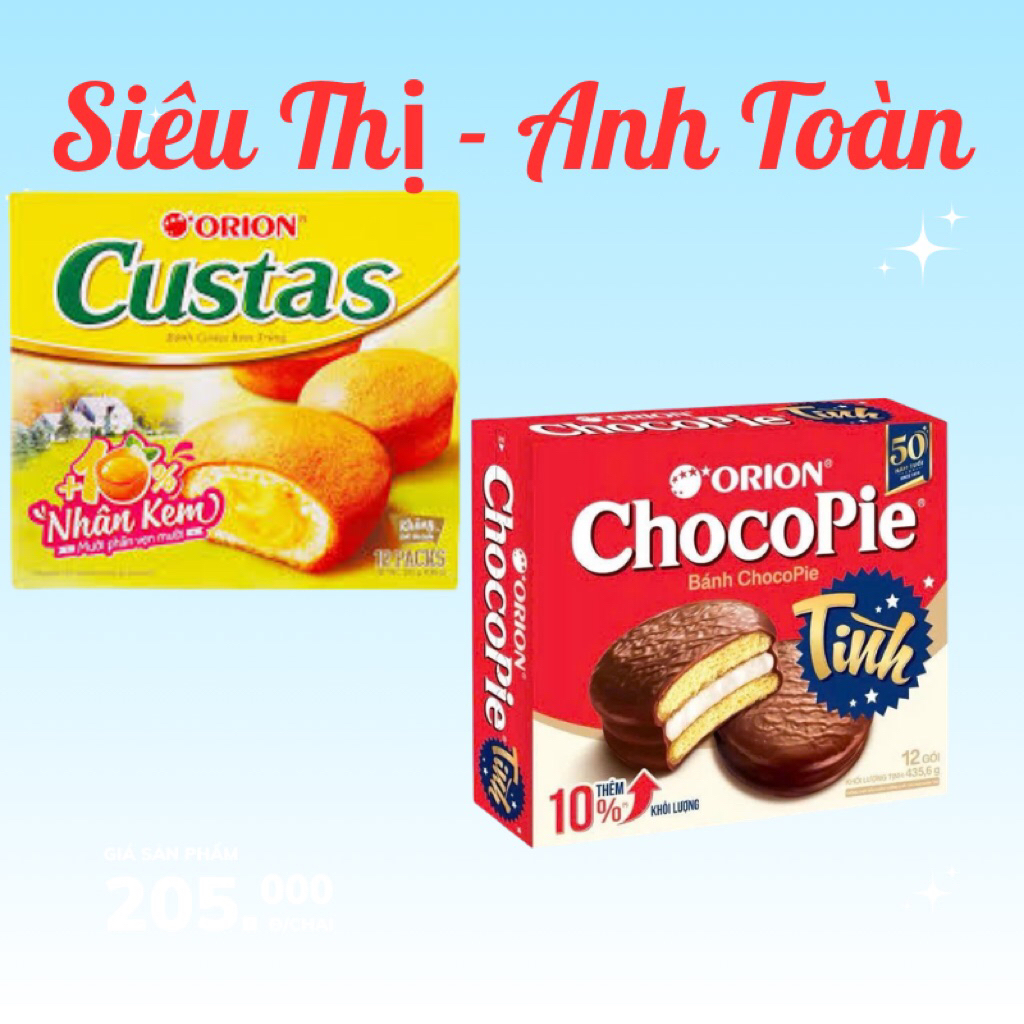Bánh ChocoPie / Custas Orion Hộp 12 Cái Chính Hãng Date Mới