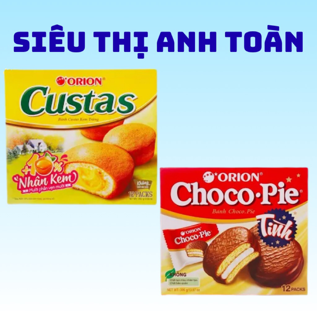 Bánh ChocoPie / Custas Orion Hộp 12 Cái Chính Hãng Date Mới