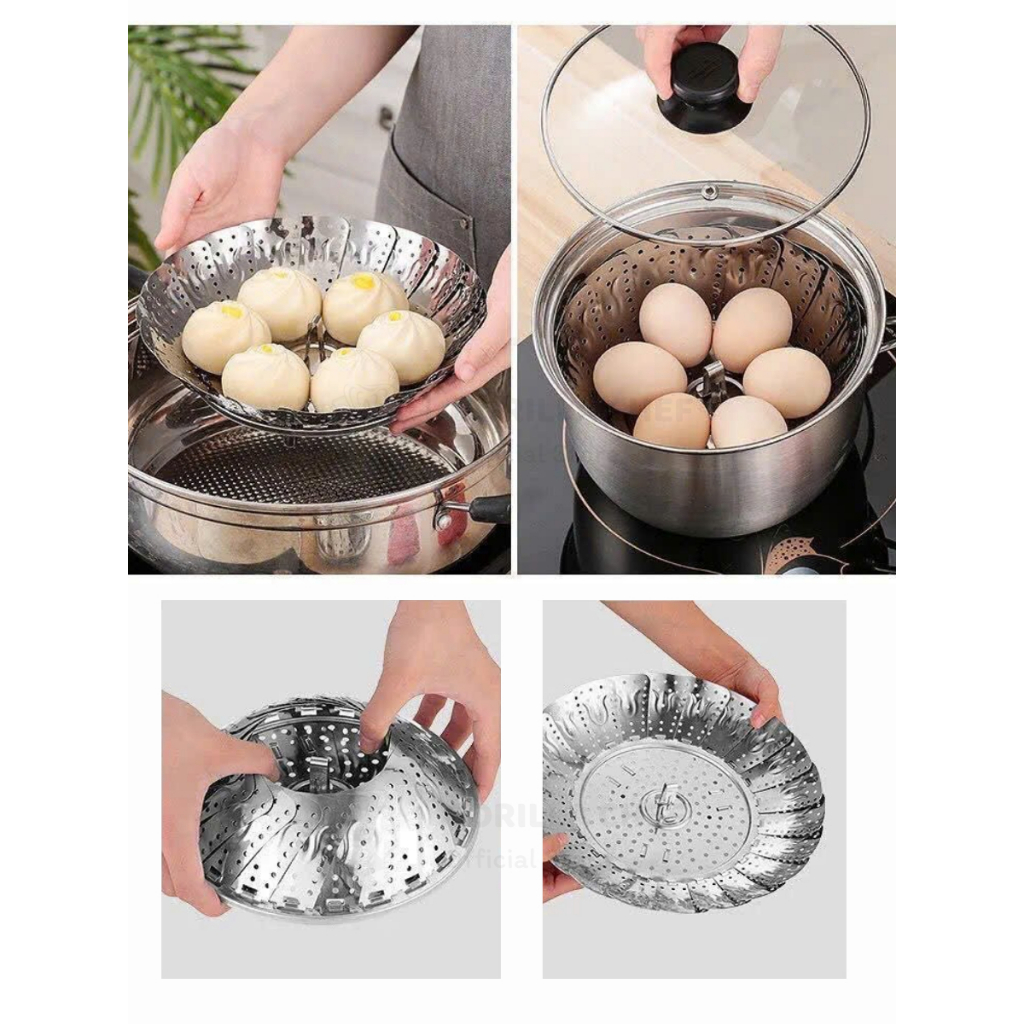 khay hấp inox có chân GORILLA CHEF vỉ hấp inox dùng hấp cách thủy
