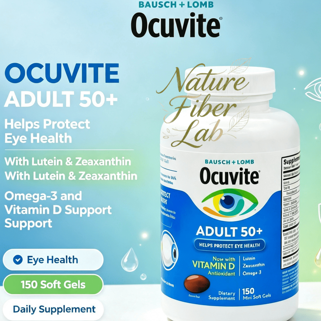 【Nhập khẩu từ Mỹ】Viên Uống Bausch + Lomb Ocuvite Adult 50+ Lutein Zeaxanthin Omega-3 150 Viên