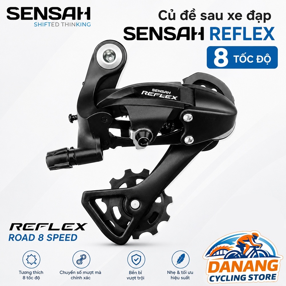 Củ Cùi Đề Sau Xe Đạp SENSAH REFLEX – 8 Tốc Độ – Phụ Tùng Truyền Động