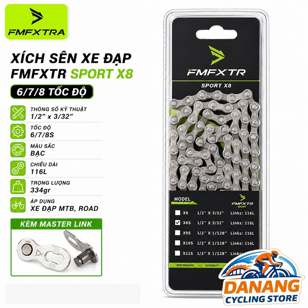 Xích Sên Xe Đạp FMFXTR Sport X8  6/7/8 Tốc Độ – Cho Xe Đạp MTB/Road