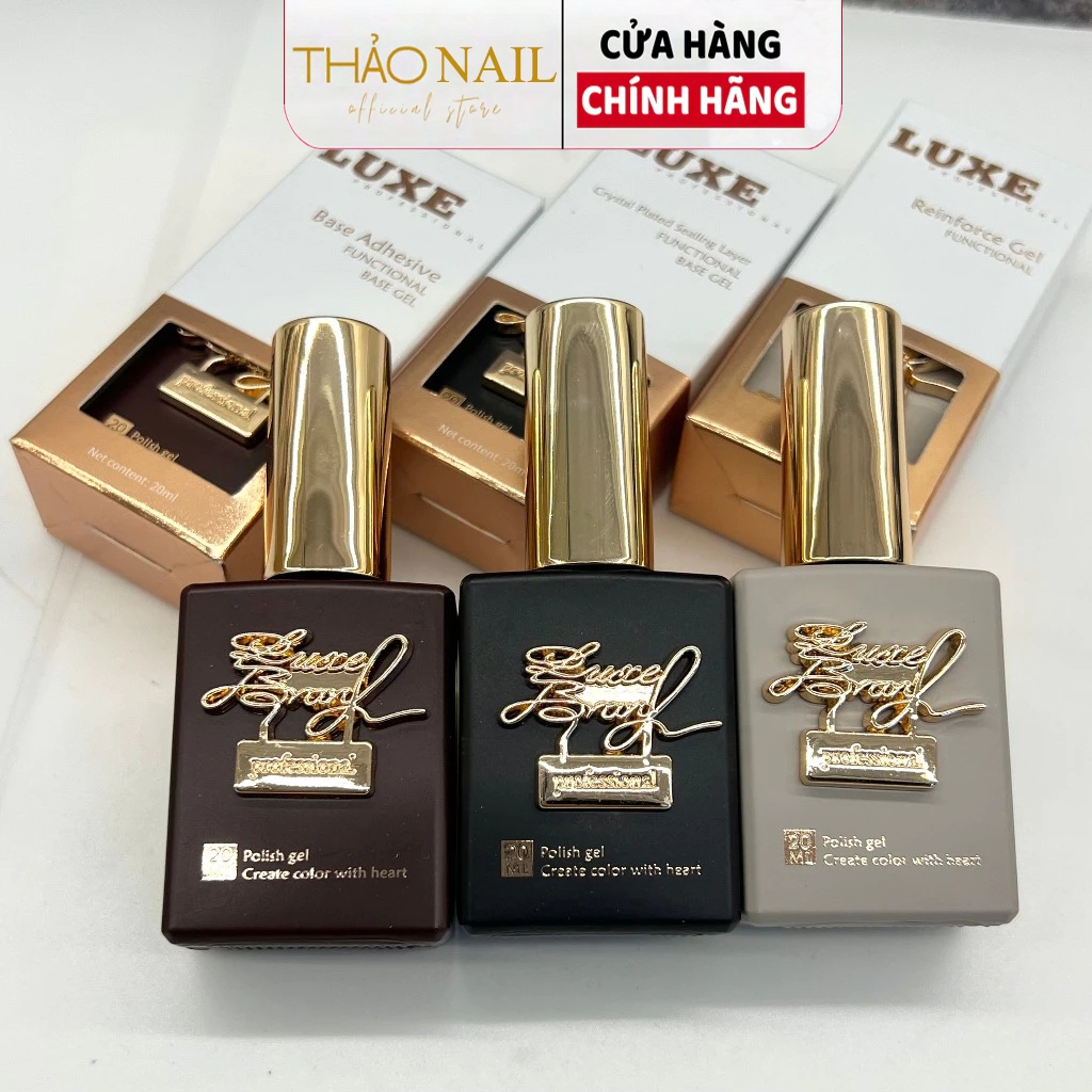Base Top LUXE Chính Hãng, Cứng móng LUXE Chính Hãng 20ml