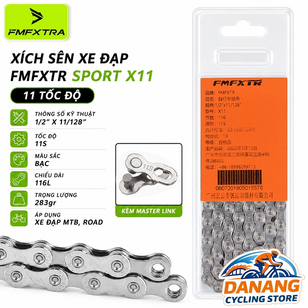 Xích Sên Xe Đạp FMFXTR Sport X11  11 Tốc Độ – Cho Xe Đạp MTB/Road