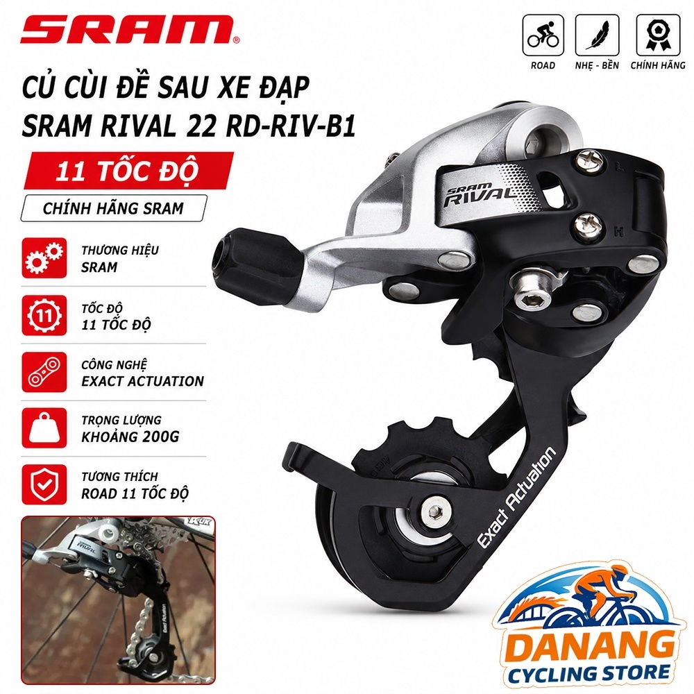 Củ Cùi Đề Sau Xe Đạp SRAM Rival 22 RD-RIV-B1 – 11 Tốc Độ – Chính Hãng