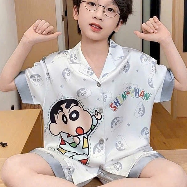 Bộ ngủ Pijama cao cấp cho bé trai,chất vải lụa Latin Nhập khẩu loại 1 siêu mềm mướt,mát lạnh,nhẹ tên