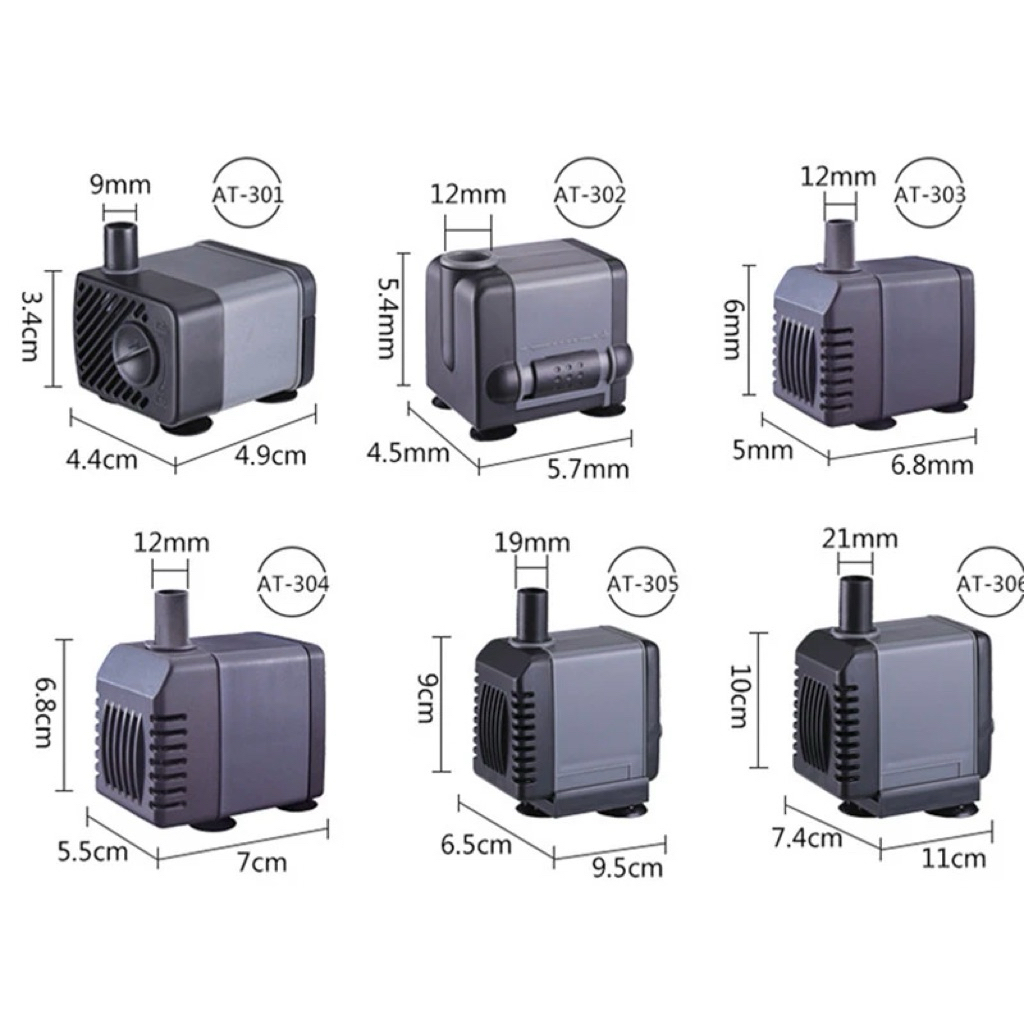 MÁY BƠM HỒ CÁ ATMAN THẾ HỆ MỚI 301s/302s/303s/304s/305s/306s - Máy Bơm Hồ Cá Atman Cho Hồ Cá Cảnh, T