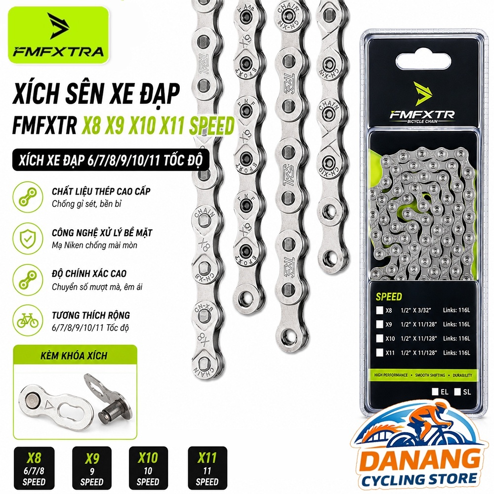 Xích Sên Xe Đạp FMFXTR X8 X9 X10 X11 Speed – Xích Xe Đạp 6/7/8/9/10/11 Tốc Độ
