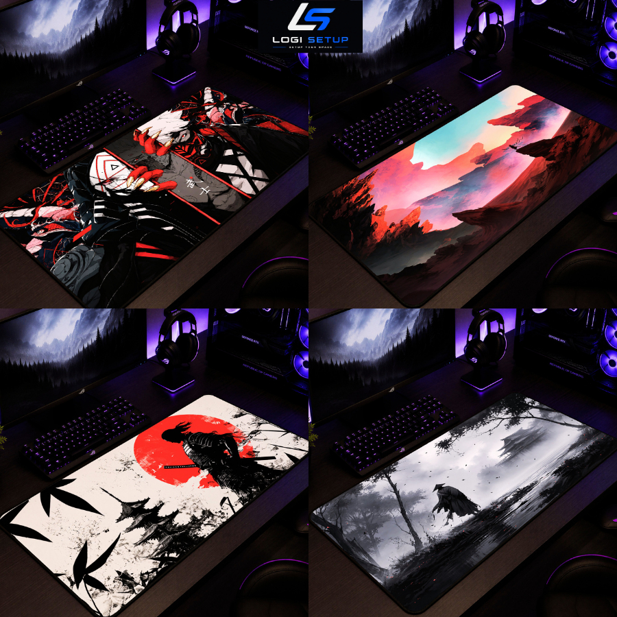 Lót Chuột Samurai Nhật Bản, Pad Chuột Mouse Pad Gaming, Size 60x30/70x30/80x30/90x40