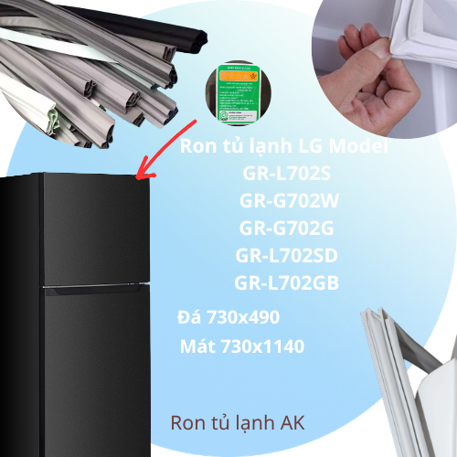 Ron tủ lạnh LG Model GR-L702S, GR-G702W, GR-G702G, GR-L702SD, GR-L702GB