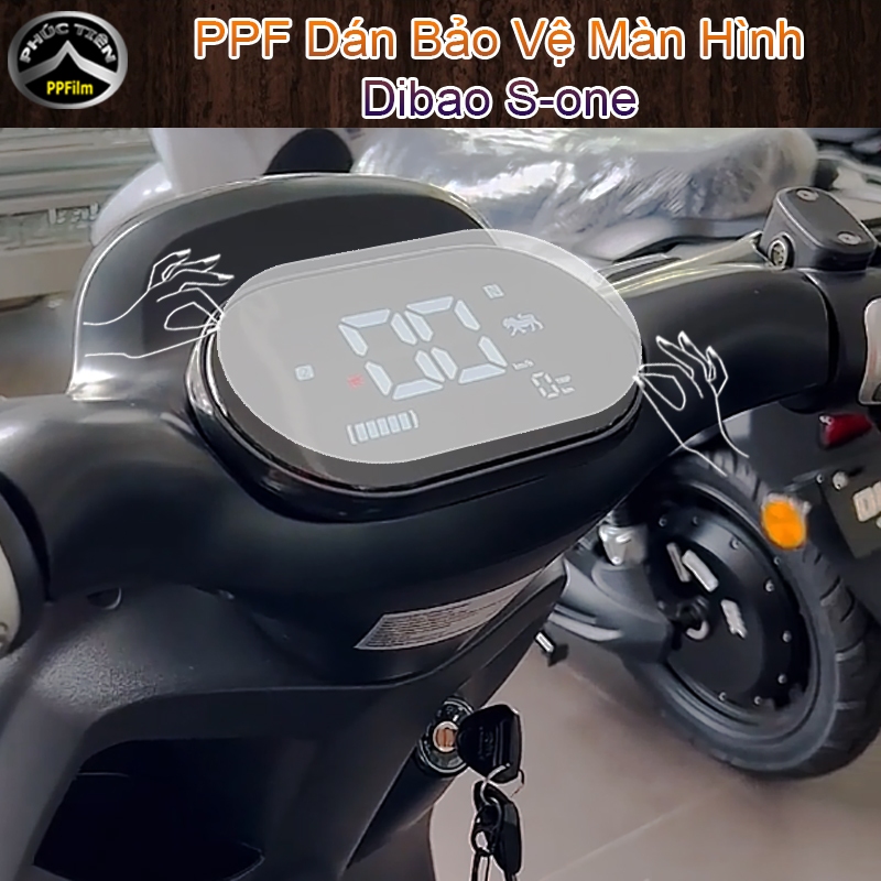 PPF dán màn hình xe máy điện Dibao S-one Chống trầy xước hiệu quả, Vô hình bóng gương sau khi dán