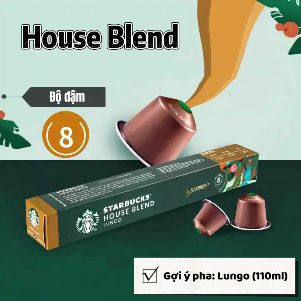 Cà phê viên nén Nespresso SB hộp 10 viên vị House Blend ( Dùng cho máy Nespresso)