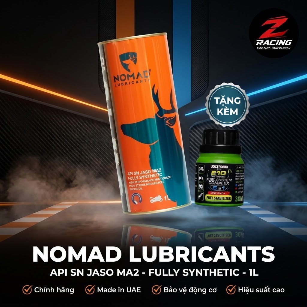 (Tặng Quà) Nhớt Xe Côn Tay NOMAD 5W40 1.1L SN Tổng Hợp Toàn Phần - Nhớt Nomad/Nhớt 5W40/Nhớt 1.1L/Nh