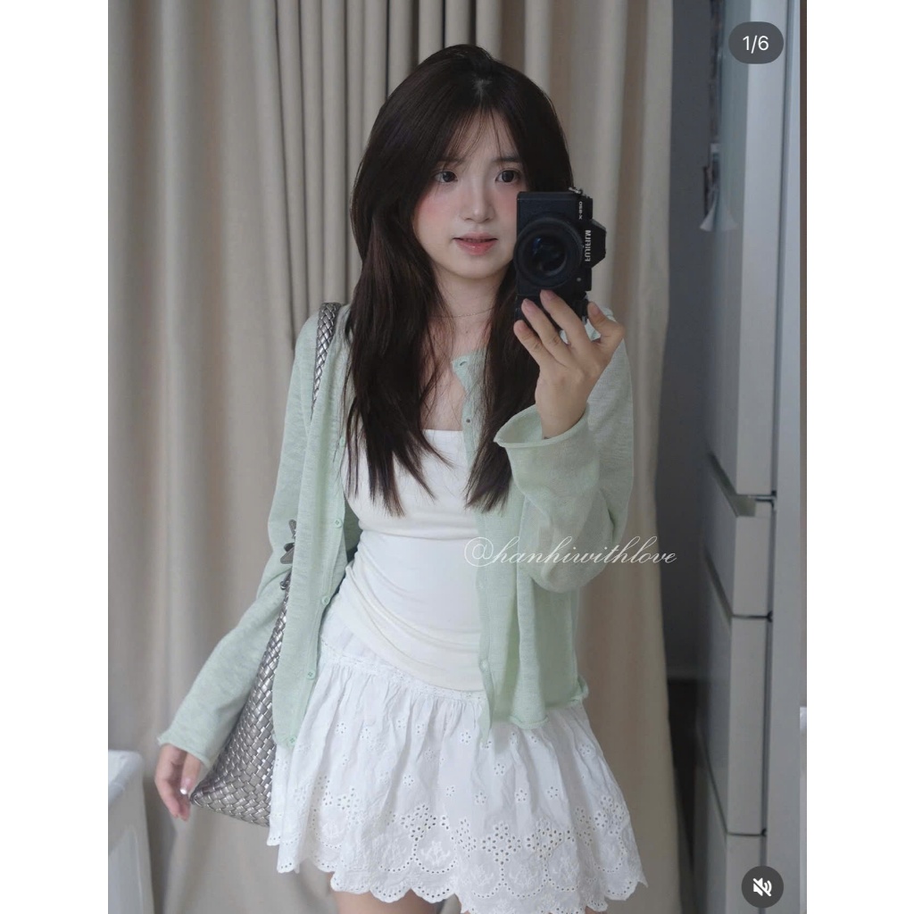 (Hàng QC) Áo Cardigan Len Mỏng Mặc Hè Pastel - 8275 - Ảnh thật