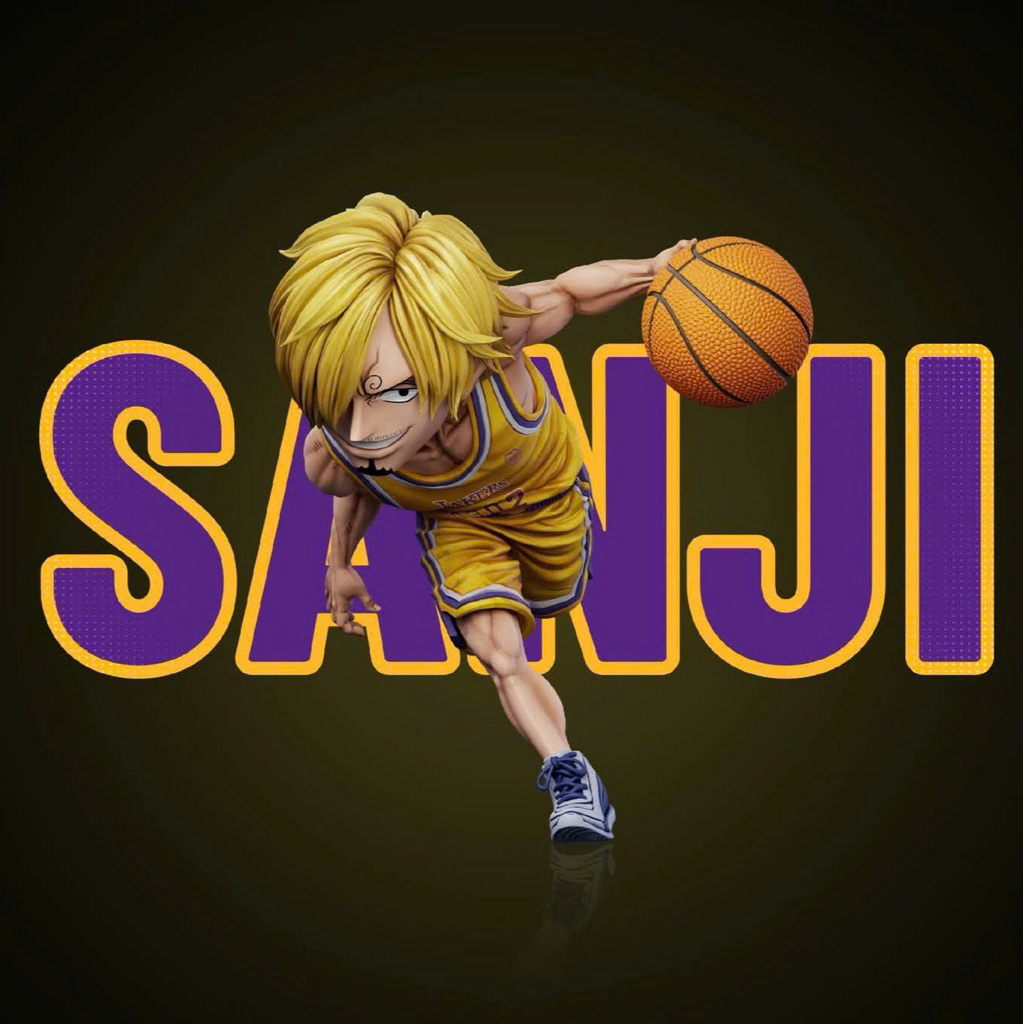 Mô hình Resin WCF chính hãng Yz Studio One Piece Dream Team Basketball Lakers Bóng Rổ Sanji