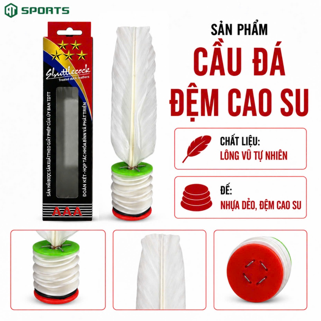 Cầu Đá Tuyển Lông Vũ AAA (CDCS) Hộp Giấy - Cầu Đá Thể Thao