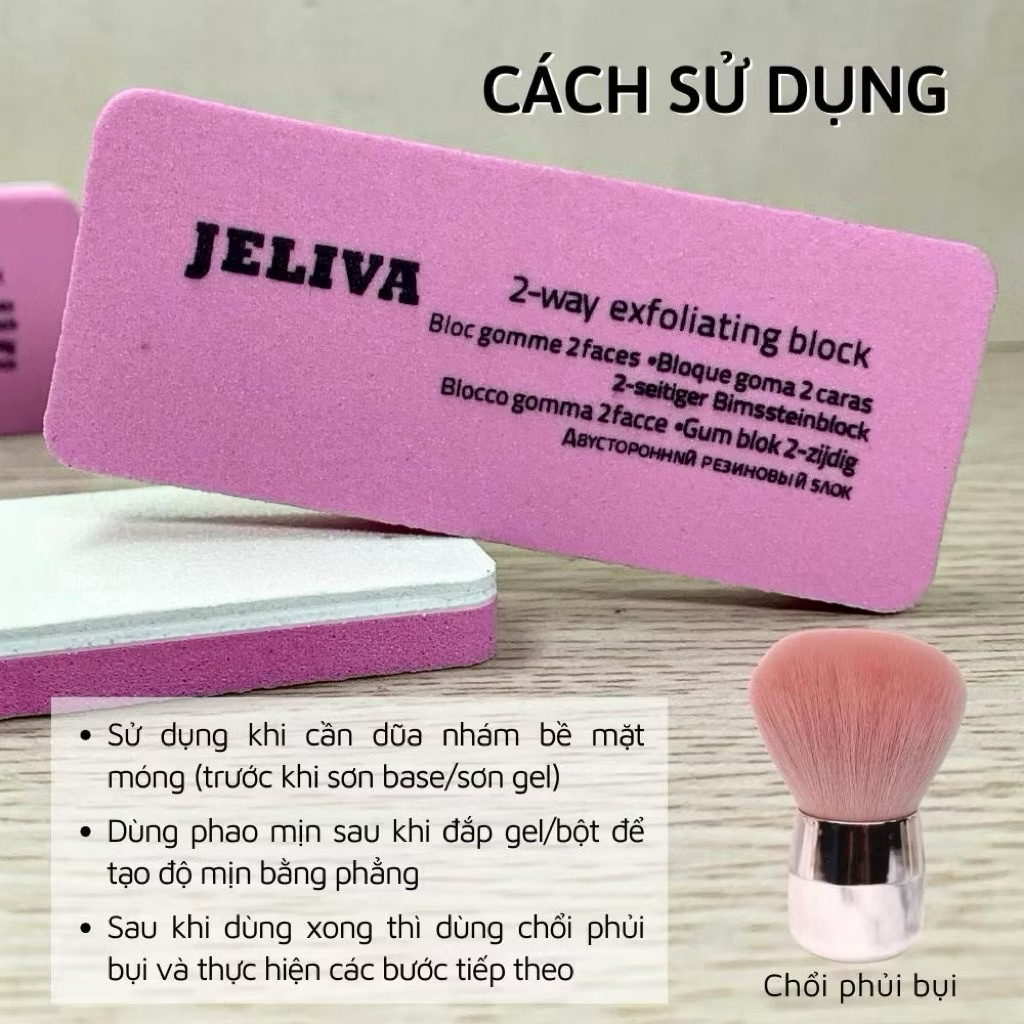 Phao vuông dũa móng JELIVA