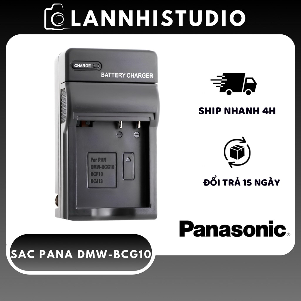 [HỎA TỐC] Sạc Pin Panasonic DMW-BCG10 / BCG10E Cho Máy Ảnh Lumix TZ6 TZ7 TZ8 TZ10 TZ20 ZX1 ZX3 ZR1 Z