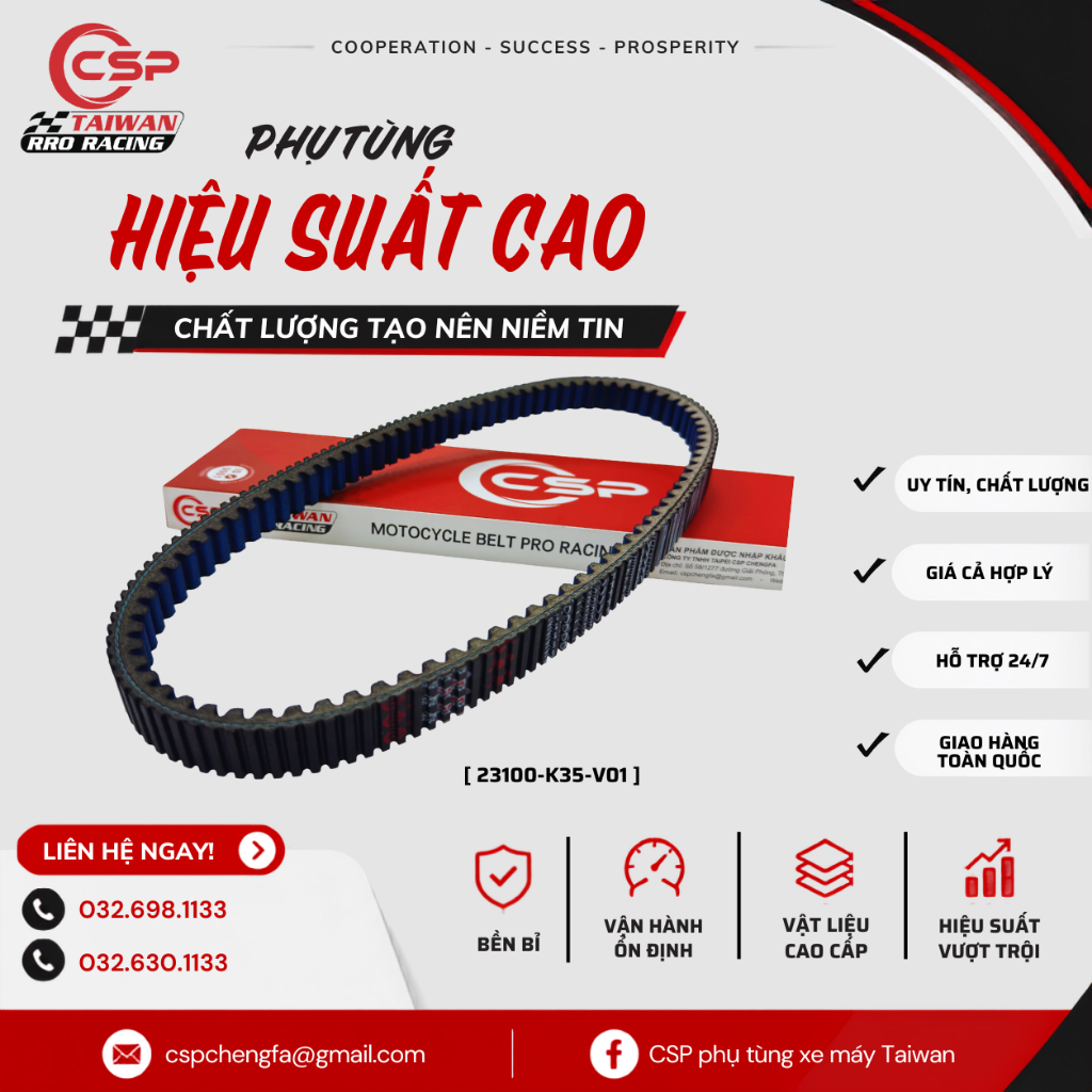 CSP Đỏ Dây Curoa K35 ABL 150 / Vario 125 NEW