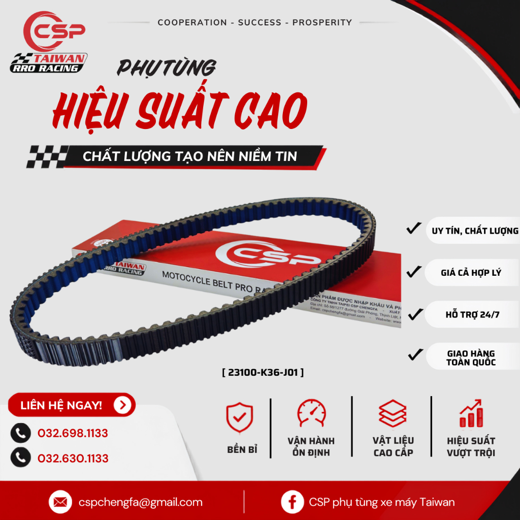 CSP Đỏ Dây Curoa K36 Vario 150 (2018) new