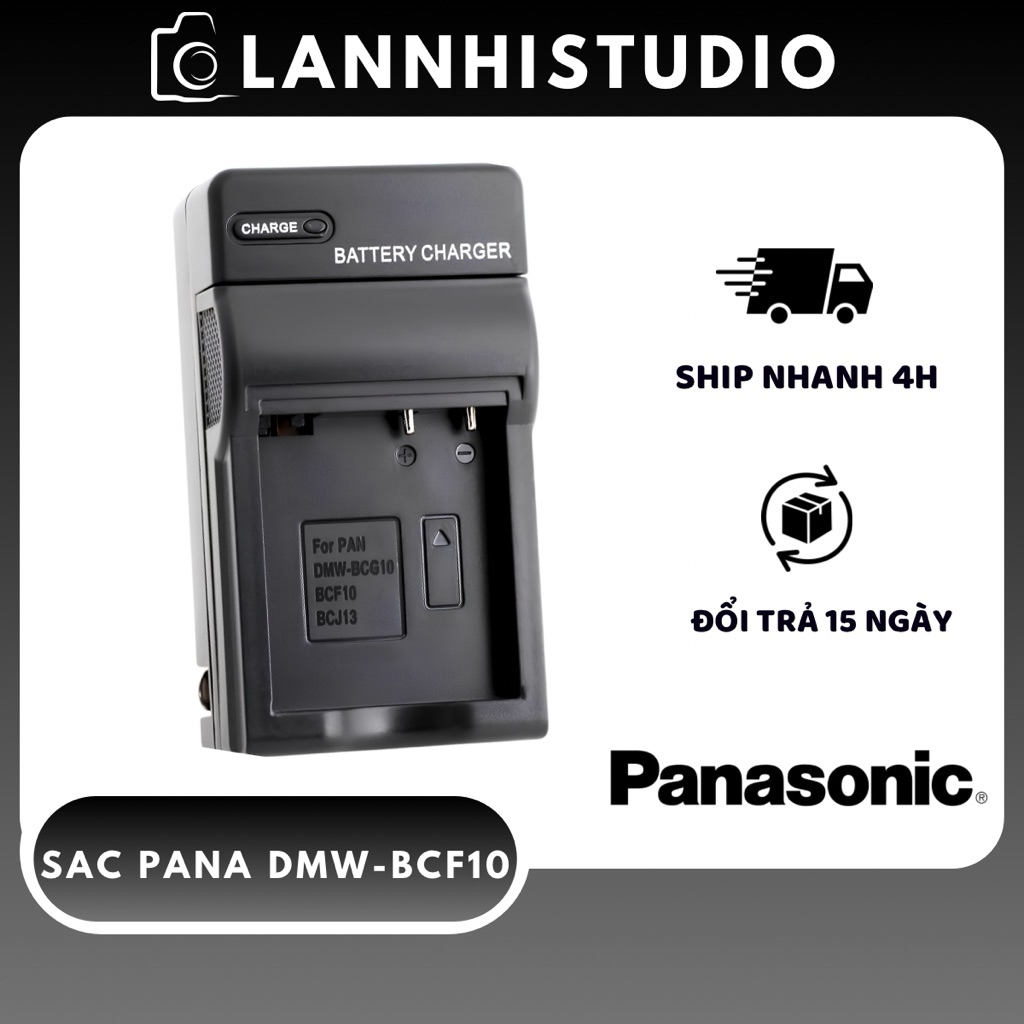 [Hoả Tốc] Sạc Pin Panasonic DMW-BCF10 / BCF10E - Sạc Thay Thế Cho Lumix FX60 FX65 FS6 FS7 TS1 TS2