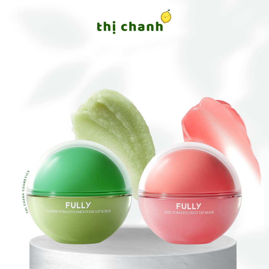 (Nhập Khẩu) Dưỡng Môi Cà Chua FULLY Green Tomato Smoothie Lip Scrub/ Red Tomato Jelly Lip Mask 12g
