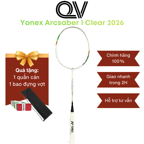 Vợt cầu lông Yonex Arcsaber 1 Clear 2026 chính hãng Quốc Việt Badminton 4u nhẹ nhàng, dễ chơi, giá r