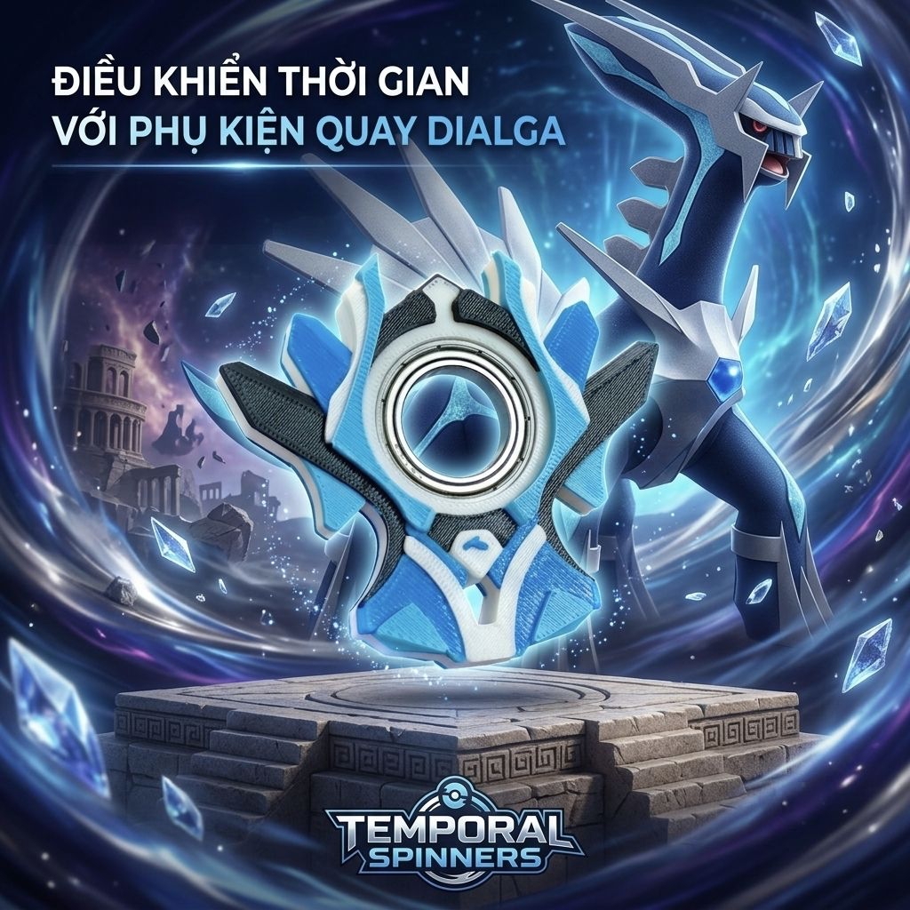 [K3 Dialga] Keyrambit POKEMON DIALGA- Móc khoá xoay keyrambit xả stress - chất liệu cao cấp