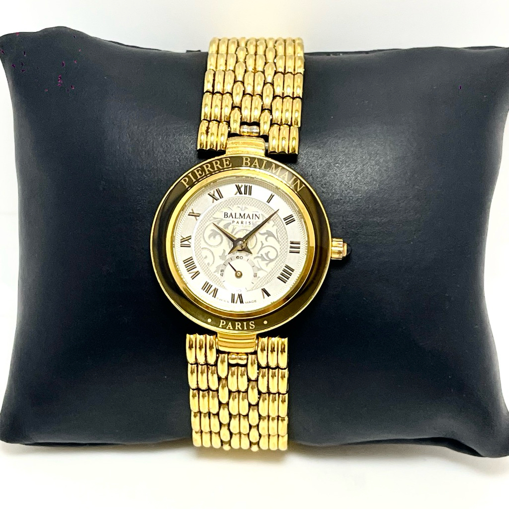 Đồng hồ nữ LUXURY hiệu BALMAIN PARIS vintage bọc vàng 26mm -  Chính hãng, Thuỵ Sỹ [2HAND]