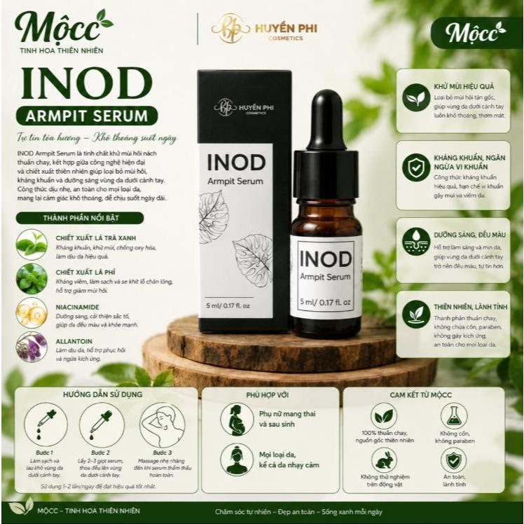 Serum INOD Huyền Phi 5ml - Khử Mui Hôi Nách - Mồ Hôi Tay Chân Chính Hãng