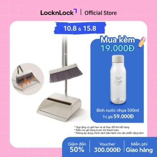 Bộ chổi quét nhà lock&lock, cây chổi 28x83cm, dụng cụ hốt 24.5x26x95cm - etm465