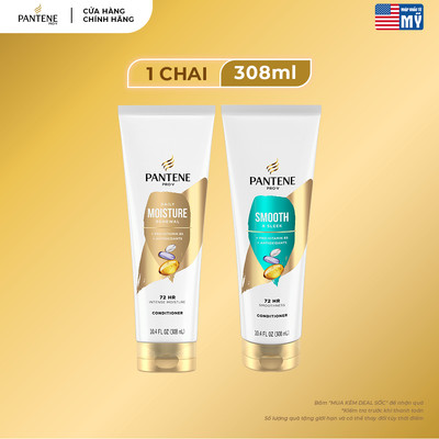 Dầu Xả PANTENE Pro-V Mỹ Dưỡng Ẩm Phục Hồi/ Suôn Mượt Óng Ả - Chai 308ML