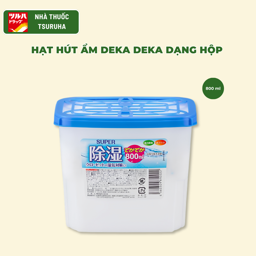 Hộp Hút Ẩm Addgood Deka Deka Nhật Bản Khử Mùi Chống Ẩm Tủ Quần Áo 800ml