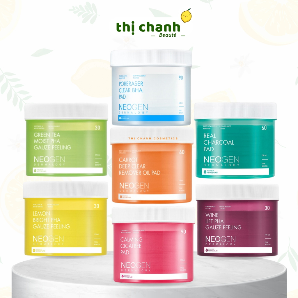 [XẢ KHO] Toner Pad NEOGEN DERMALOGY Wine Life PHA Gauze Peeling/ Real Cica Pad