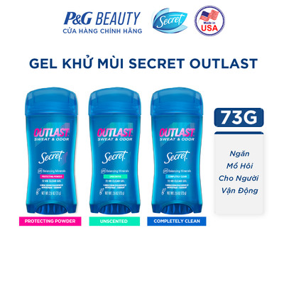 [VHLxP&G Import] Gel khử mùi Secret Outlast ngăn mồ hôi cho người vận động 73g - Mỹ