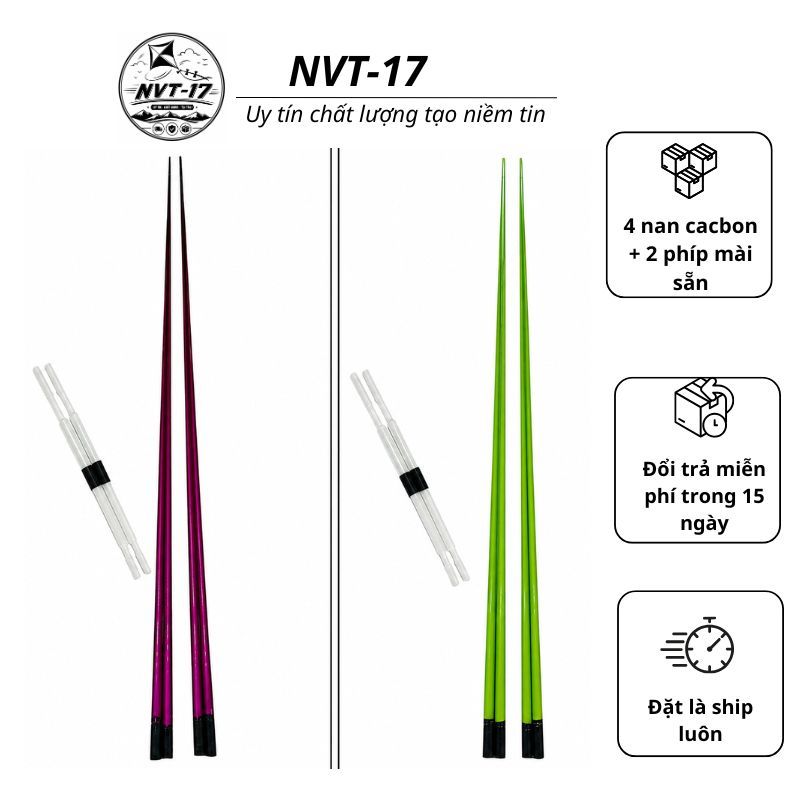 Combo 4 Nan Cacbon Làm Diều (mài sẵn) + Phíp Độ Vai Diều, Nan Cacbon làm Diều Sáo Mini 1m-3m, Diều S