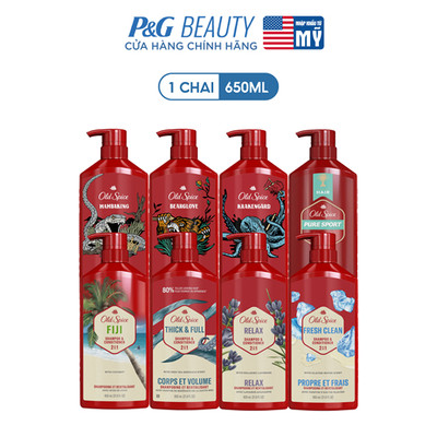 [VHLxP&G Import]Dầu Gội Xả 2in1 OLD SPICE 650ml tiện lợi, sạch sâu,dưỡng tóc nam dày khỏe, giảm khô xơ, phồng hơn+80%-Mỹ