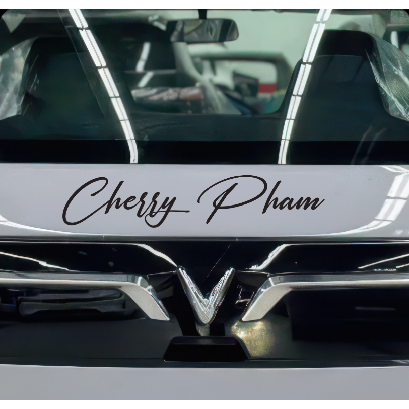 Decan Chữ Dán Oto mẫu chữ đẹp, chống nước, Font chữ in theo yêu cầu