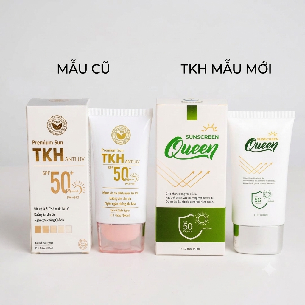 [TKH MỚI] Kem Chống Nắng Trần Kim Huyền TKH Mẫu Mới - Chất Kem Không Đổi, Chống Nắng Tối Ưu, Dưỡng D