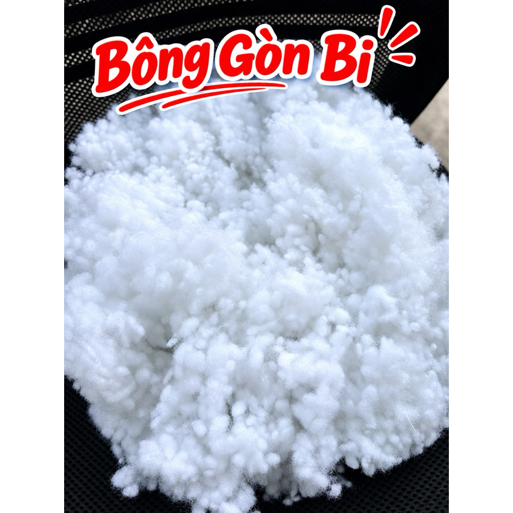 Combo 2kg Bông Gòn Bi – Gòn Nhồi Gối, Nhồi Thú Bông, Trắng Đẹp