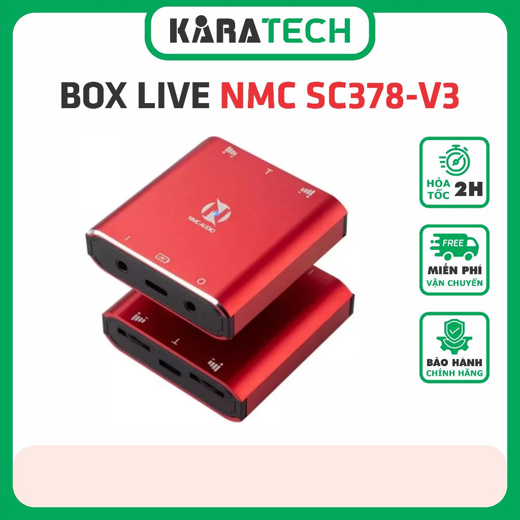 Box Livestream NMC-AUDIO SC378 (V3) Stereo - PK Đàm Thoại 2 Chiều Vừa Hát Live Vừa Sạc Dây Cáp Thu Â