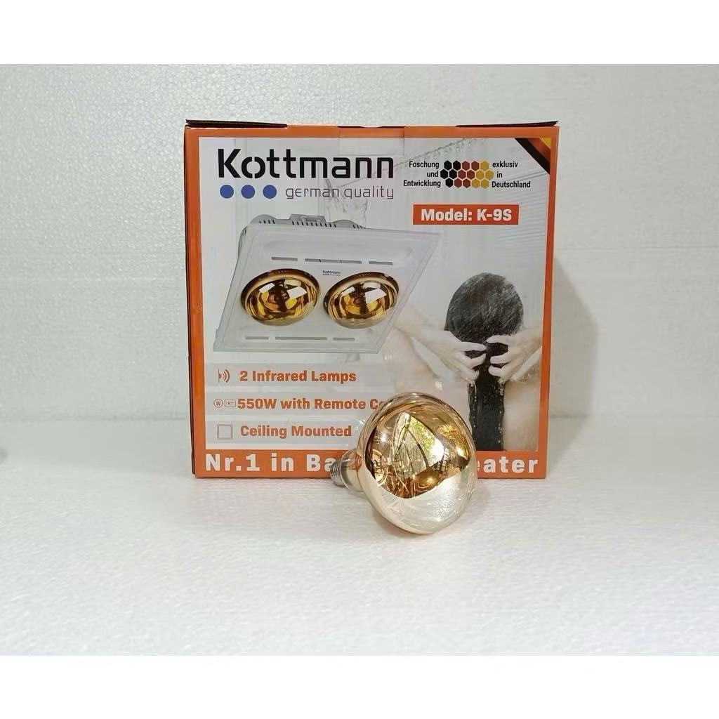 Bóng Đèn Sưởi Nhà Tắm Hans – Bóng Thay Thế Đèn Sưởi Âm Trần Kottmann K9S K9R.