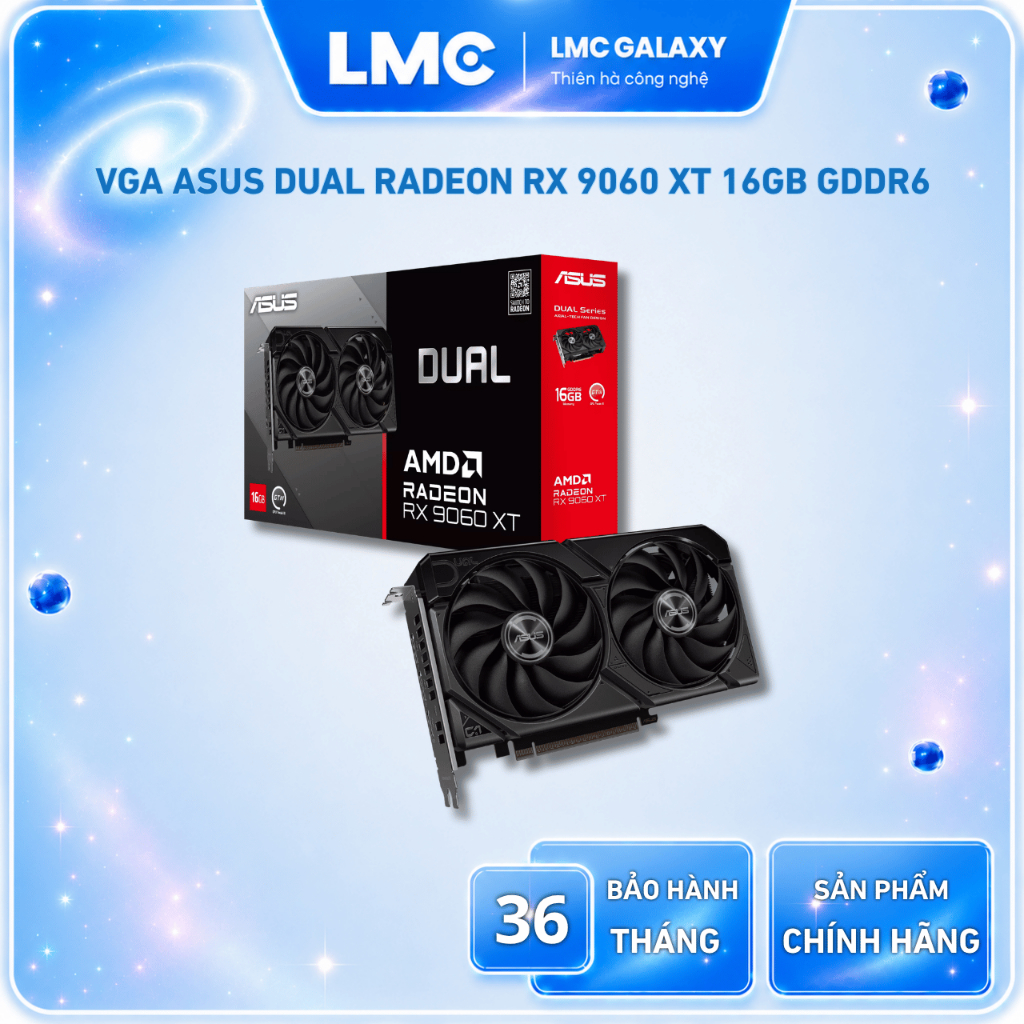 VGA Asus DUAL Radeon RX 9060 XT 16GB GDDR6