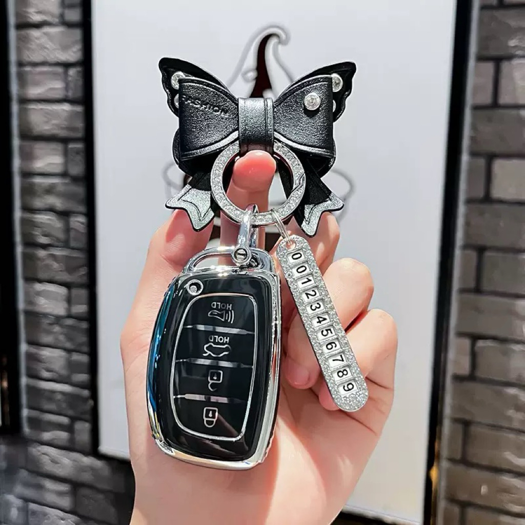 Ốp nhựa bảo vệ chìa khoá xe Hyundai i10, Tucson Elantra đời cũ 3 nút bấm; 2 màu đen, trắng