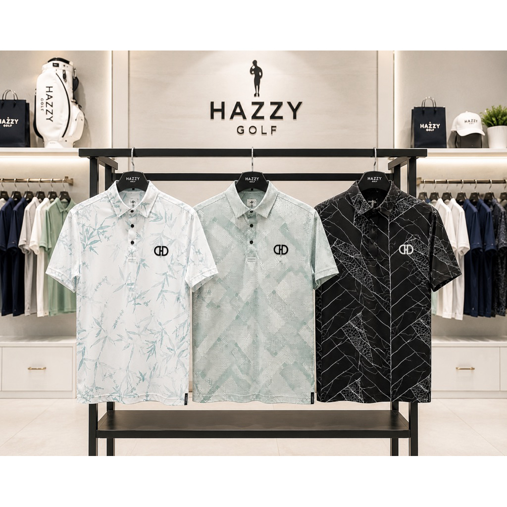 Áo Polo Golf Hazzys Nam mã 41– Họa Tiết Thể Thao Cao Cấp, Thoáng Mát, Co Gi